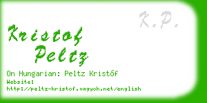kristof peltz business card