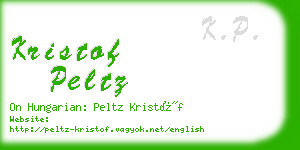 kristof peltz business card